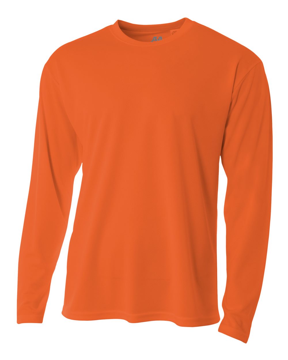 A4 Men's Long Sleeve Crew Birds Eye Mesh Tee