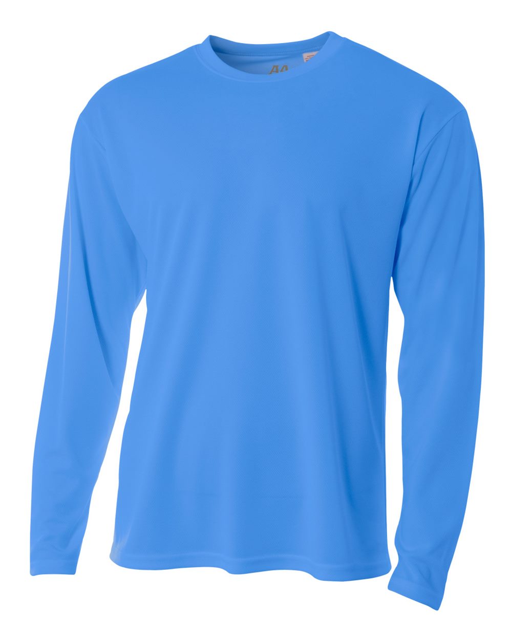 A4 Men's Long Sleeve Crew Birds Eye Mesh Tee