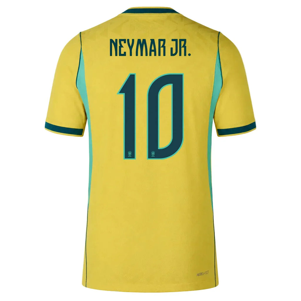 Men's Brazil Neymar Jr. Match Home Jersey 2026 (Yellow/Teal)