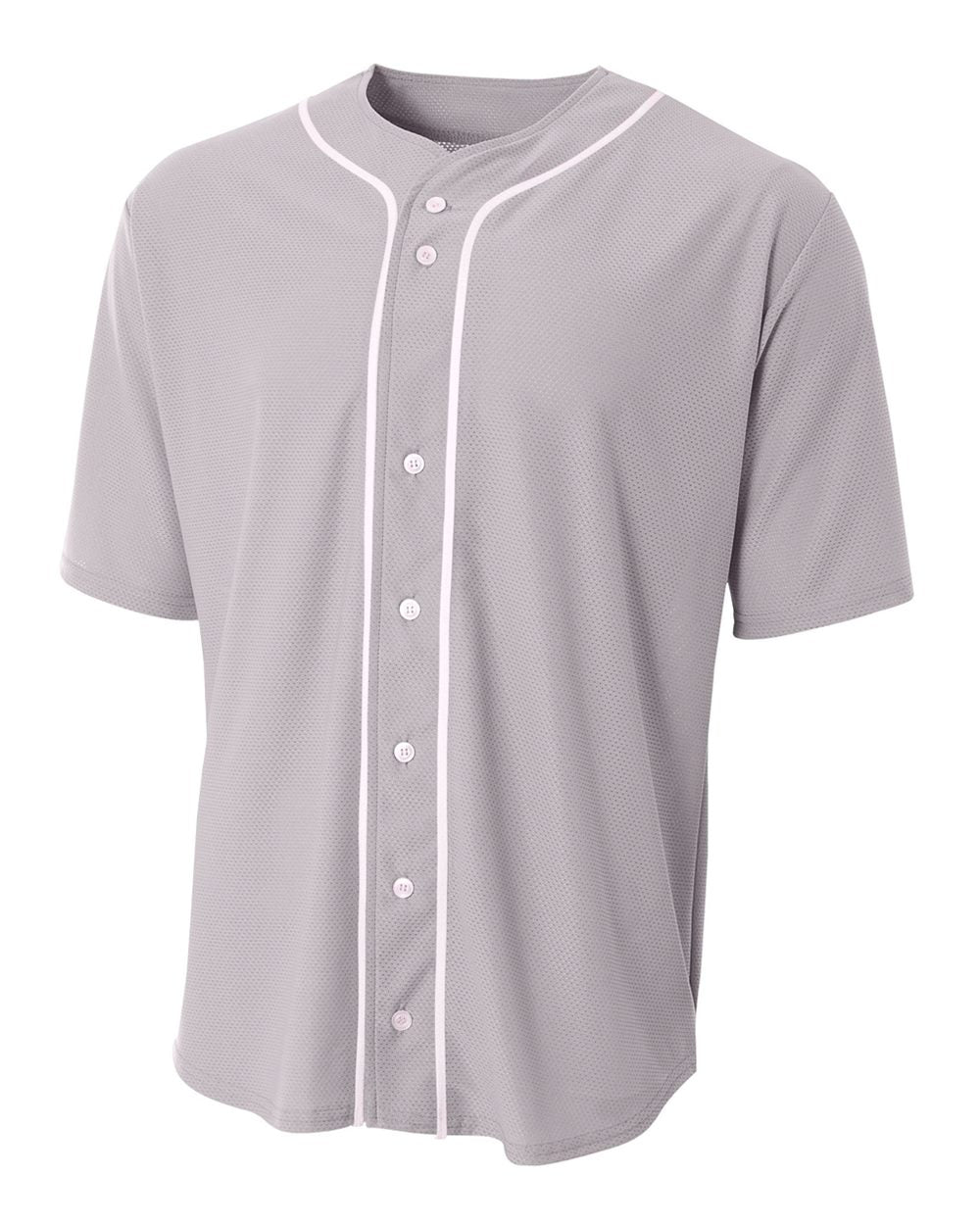 A4 Short Sleeve Full Button Baseball Top